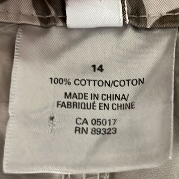 Roots Cotton Flower Print Cargo Shorts Size 14 - Picture 14 of 14